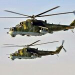 Ռուսական Ми-8 և Ми-24 ուղղաթիռներ են օդ բարձրացել և պտտվում են Գյումրու ռազմաբազայի երկնքում